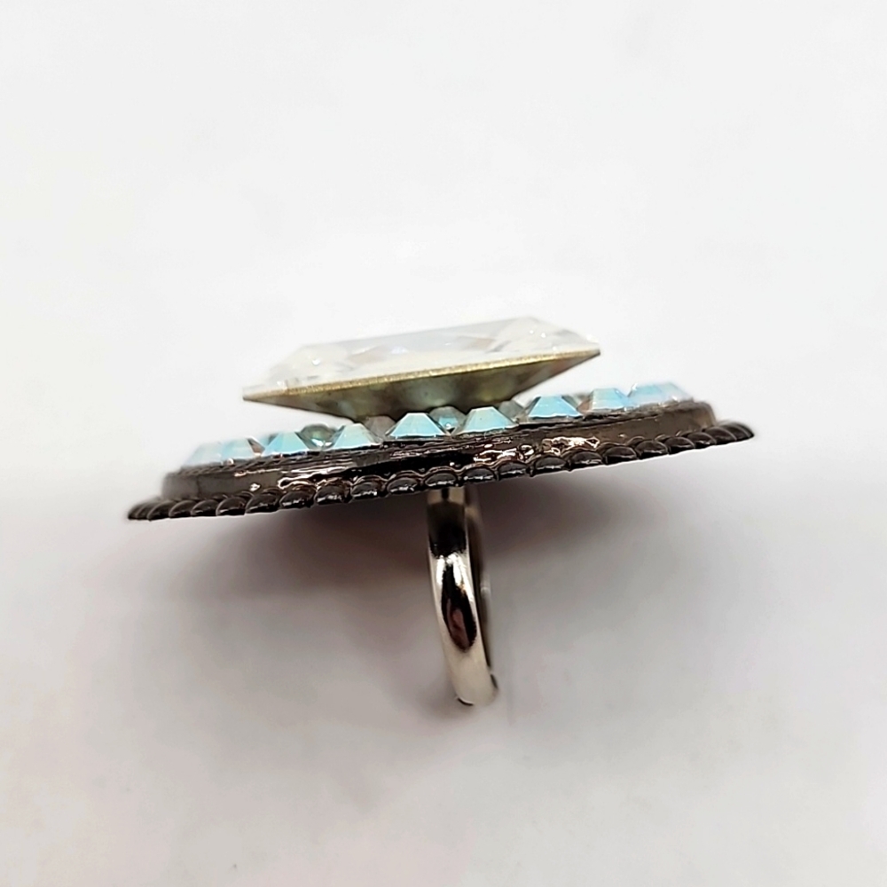 Swarovski Moonlight Rhinestone Rectangle Cocktail… - image 5